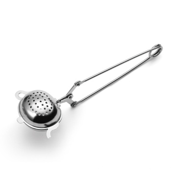 Stainless steel tea pot shaped handle tea infuser